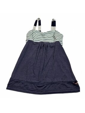 Lululemon Run Back on Track Tank Navy Blue And White Size 8